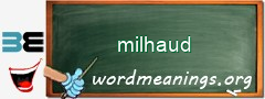 WordMeaning blackboard for milhaud
